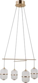 ITALUX PND-34375-4-HBR ALANI Többágú Függesztett Lámpa Átlátszó, Arany LED IP20