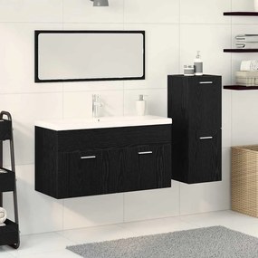 Fürdőszobai Bútor Szett 4 pcs Fekete tölgy 90 x 38,5 x 50 cm