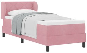 Boxspring Ágy Ágyneművel Rózsaszín 80x200 cm Velvet