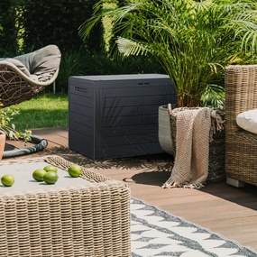 WOODEBOX tárolódoboz, 190L, 78x44x55 cm, antracit Prosperplast