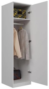Drohmo SD-50 gardróbszekrény, 50x180x50 cm, fehér