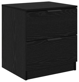 Éjjeliszekrény 2 pcs Musta tammi 45 x 39 x 50 cm Faanyag