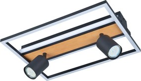 ZUMA LINE C230857704 KORDA Modern LED Mennyezeti Lámpa Fekete, Faipari GU10, LED IP20