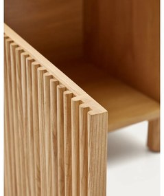 Natúr színű éjjeliszekrény tölgyfa dekorral Beyla – Kave Home