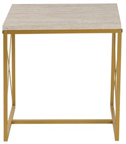 Defne Gold Travertine dohányzóasztal
