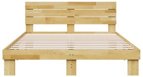 ágykeret fejtámlával matrac nélkül 135x190 cm tömör fa tölgyfa