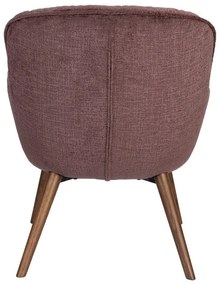 Sötétlila bársony fotel Lenn – Dutchbone