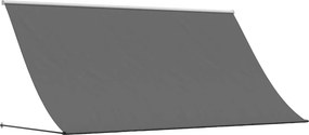vidaXL antracit szövet és acél feltekerhető napellenző 300 x 150 cm