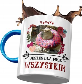 Kapibara Kék Bögre Születésnapra Ajándék Nyomtatott Fotóval