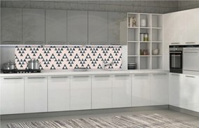 Fotótapéta Geometrikus háromszögek absztrakt rózsaszín fekete fehér 250x60 +ragasztó