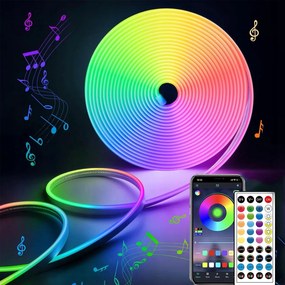Rgb Led szalag 5m IP65 Távirányító Alkalmazás Neon Dekoratív Vízálló