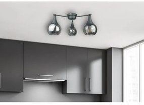 Felületre szerelhető csillár  STAR 3xE27/60W/230V fekete/füstös fekete