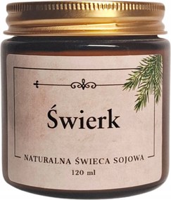 Természetes szójagyertya – Lucfenyő illat 120 ml kézzel készített