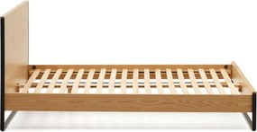 Natúr színű franciaágy ágyráccsal 160x200 cm Taiana – Kave Home