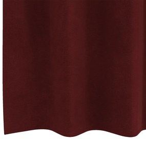 Sötétítőfüggöny 2 db Sötétvörös Bársony
