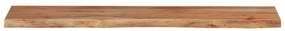 tömör akácfa téglalap alakú fali polc 120 x 20 x 2,5 cm