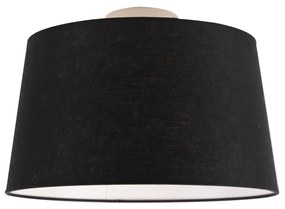 Modern mennyezeti lámpa fehér fekete árnyékolóval 35 cm - Combi