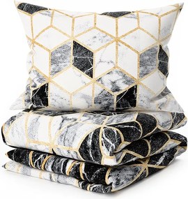 Pamut ágynemű ATHENA POLY fekete Ágyneműhuzat mérete: 2 db 70 x 90 cm | 200 x 220 cm