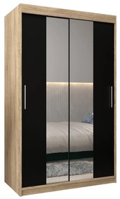 Ruhásszekrény 120 cm Toki 1 (szonoma tölgy + matt fekete). 1064899