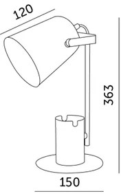 Asztali lámpa ROLIG 1xE27/25W/230V fehér