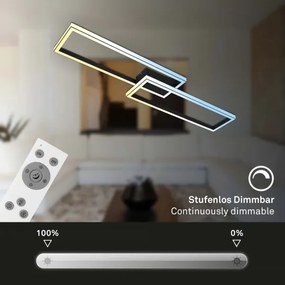 Briloner 3761015 - Dimmelhető mennyezeti LED lámpatest LED/45W/230V 2700-6500K + távirányító fekete