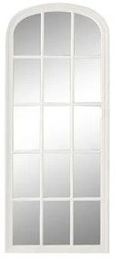 Fahér nagy fali tükör fa kerettel ablakos design 70,5x4x170,5 cm