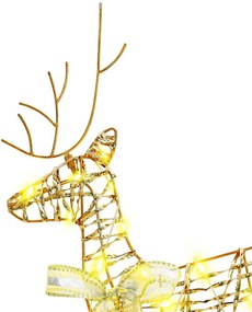 LED rénszarvasok 40 LED-del 5 pcs Arany PET