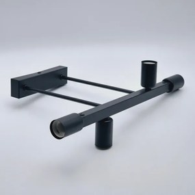 Csillár rúdon ASTRID 4xE27/60W/230V fekete