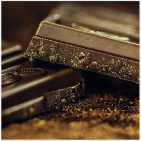 Poszterek 140x140 Keserű csokoládé kockák