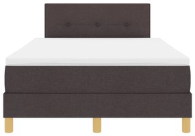 Boxspring ágy matraccal és LED világítással, sötétbarna, 120x200 cm, szövet
