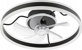 LED-es plafon ventilátorral, Apollo fehér/fekete távirányító ajándék
