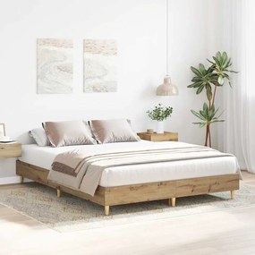 kézműves tölgy szerelt fa ágykeret matrac nélkül 75x190 cm