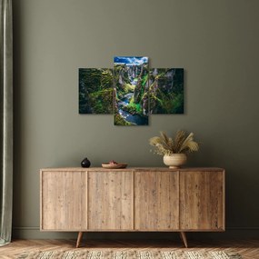 Kép - Folyó a sziklás völgyben (90x60 cm)