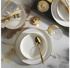16 darabos fehér/arany porcelán étkészlet