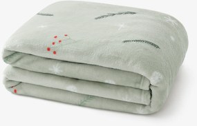 Goldea karácsonyi mikroplüss takaró deluxe - ágak a zsályazöldön 150 x 200 cm