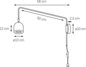 Kaspa GASPAR 21055105 Fali Lámpa 1x9W/GU10 IP20