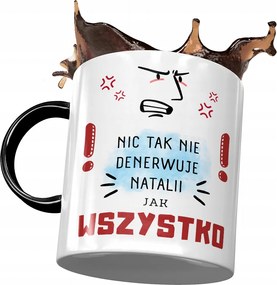 Fekete Bögre Natalia Feleség Barátnő Ajándék Nyomtatott Fotóval