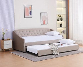 Kihúzható ágy, barnásszürke Taupe, ALODA