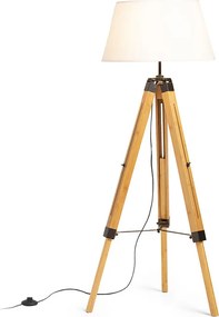 RENDL ALVIS/AMBITUS 46 stojanová bílá bambus/černá 230V LED E27 15W