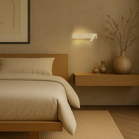 RENDL ODEON nástěnná s podsvícením bílá 230V LED 8+3W 30° 3000K