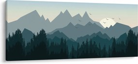 Kép - Hegyek grafikus szemmel (120x50 cm)