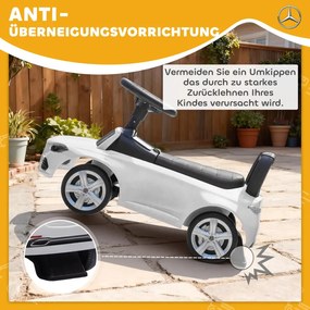 AIYAPLAY Mercedes-Benz C-osztályú kisautó kürttel, motorhangokkal, tárolóhellyel, 18-36 hónapos gyermekeknek, fehér