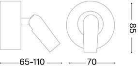 Ideal Lux - LED Fali spotlámpa BEAN LED/3W/230V CRI 90 fényezett króm