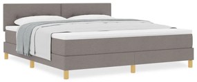 Box Spring Ágy Matraccal Topszínű 180x200 cm Textil