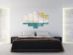 Kép - Absztrakt festmény a strandról N⁰1 (150x105 cm)