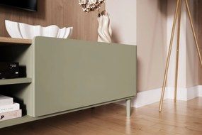 Elivo TV állvány 220 cm fém lábakon - eukaliptusz / baltic dune tölgy