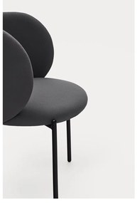 Sötétszürke kárpitozott étkezőfotel szett 2 db-os Mogi – Teulat