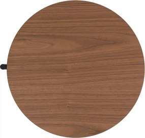 Fekete-sötét natúr színű éjjeliszekrény diófa dekoros asztallappal Tu – noo.ma