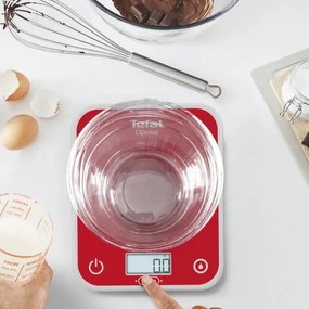 Tefal - Konyhai mérleg OPTISS 2xAAA piros