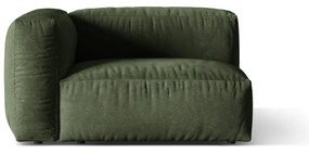 Zöld bársony kanapé modul (bal oldali) Martina – Micadoni